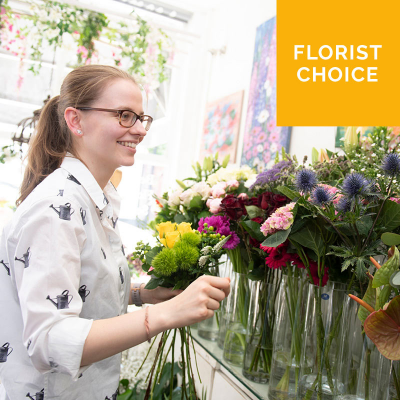 Florist Choice Flowers - Spoilt for choice? Can’t decide? Simply select the occasion and one of our experts will create a unique arrangement using the most beautiful blooms of the day, made especially for your loved one. If you already have an idea of what you want, include this under Special Requests*.     