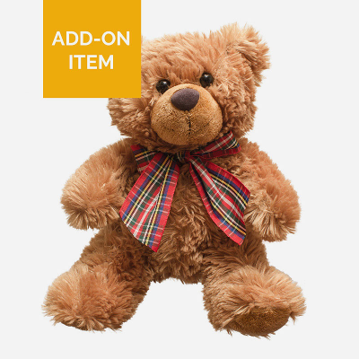 Teddy - (Florist Choice) A soft toy gift available as an addition to your floral gift.