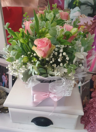 Nature's Bliss - Show your love in the best possible way with this gorgeous hand-tied bouquet featuring a fabulous selection of flowers *Fine Print: Every bouquet is hand made and delivered by the local florist. Pictures shown are recent examples of an actual arrangement that were designed by talented florists and later sent out to a customer just like you! Please note that each individual florist cannot guarantee what the flower varieties or colours will be, they do guarantee that your specific arrangement will be fresh, beautiful and that your recipient will love it!